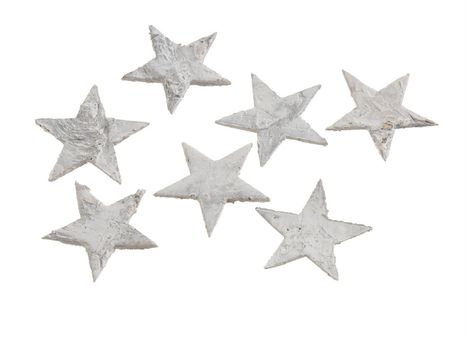 Biele brezové hviezdy 4cm 1ks