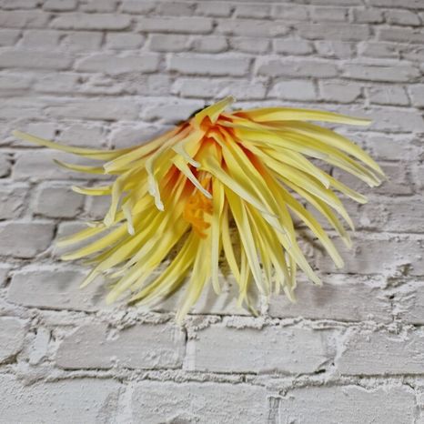 Hlavičky chryzantém Flower light yellow 4ks