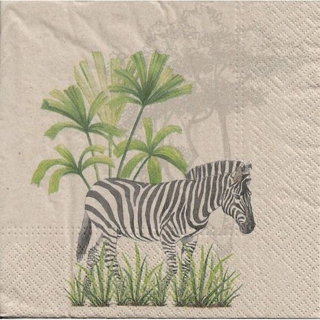 Dekoračné servítky Afrika zebra