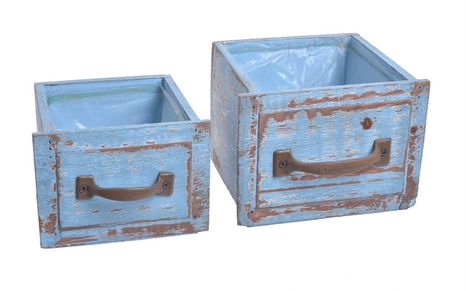 Dekoračné šuflíky Vintage blue 2ks