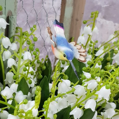 Dekoračný vtáčik Rybárik blue