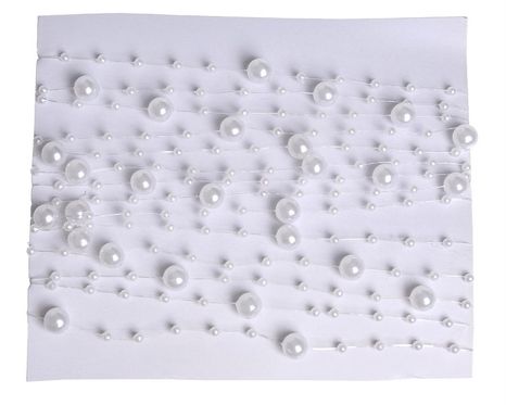Girlanda perličky white 3ks 1,3m