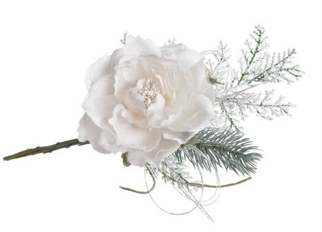 Halúzka ružička Elegant white