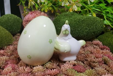 Kohútik s vajíčkom Green flowers L