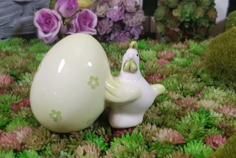 Kohútik s vajíčkom Green flowers S