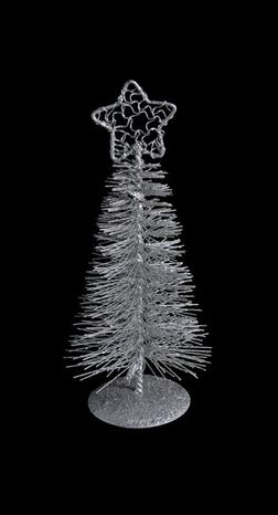 Kovový trblietavý stromček 15cm