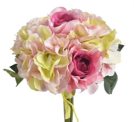 Kytica ruža a hortenzia cyclamen 25cm