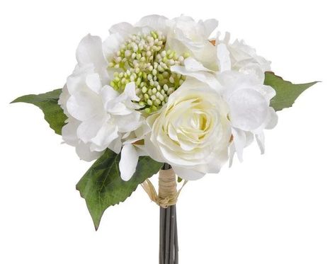Kytica ruža a hortenzia white