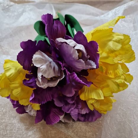 Kytička tulipánov 10ks yellow-violet