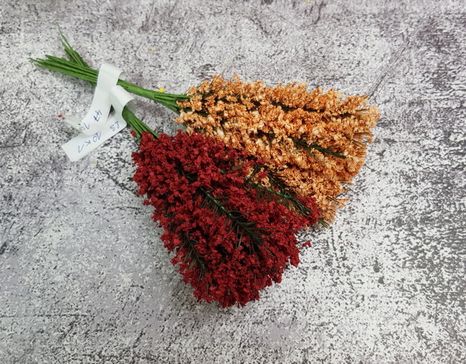 Mini dekoračná kytička red-sand 5ks