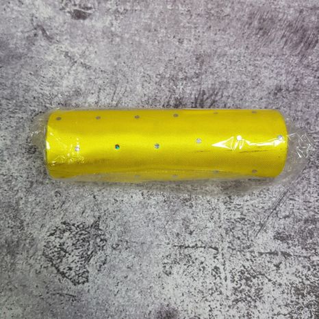Saténová stuha Sparkless yellow 12cmx4,5m