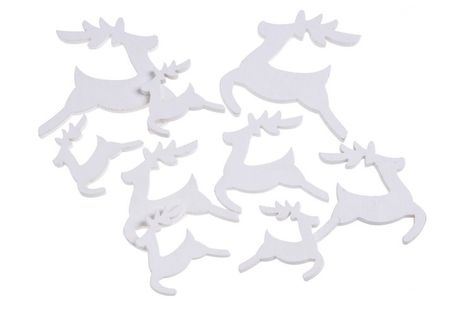 Set bielych jelenčekov 9ks (Poškodené)