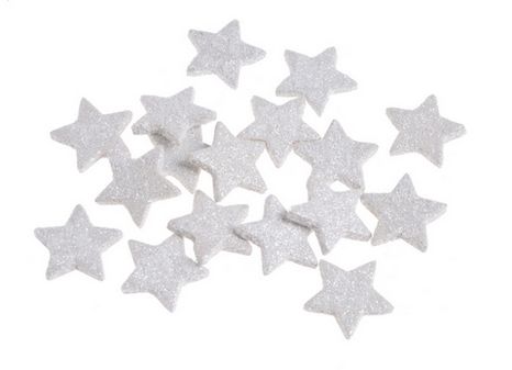Set hviezdičiek White sparkle 48ks