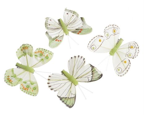 Set motýlikov light green 8ks