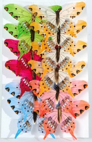 Set motýľov 12ks