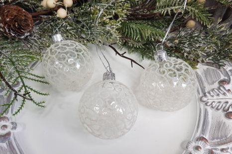 Set sklenených gulí Ornament 6ks