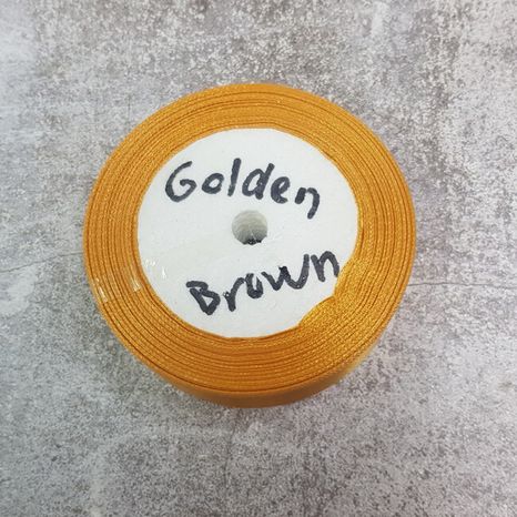 Stuha saténová Golden Brown 2,5cm