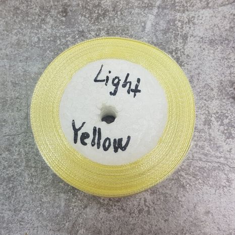 Stuha saténová Light Yellow 2,5cm