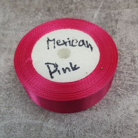 Stuha saténová Mexican Pink 2,5cm