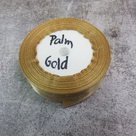 Stuha saténová Palm Gold 2,5cm