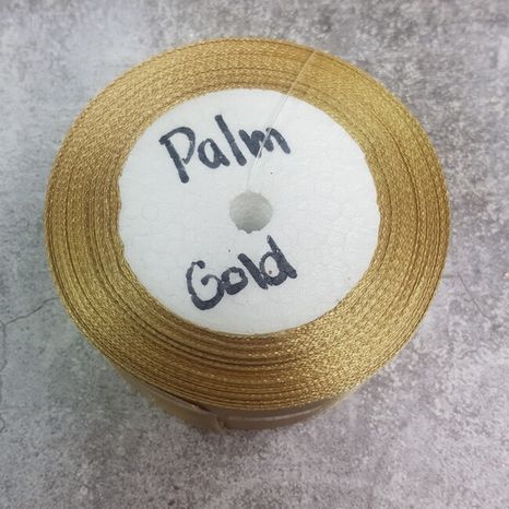 Stuha saténová Palm Gold 3,8cm