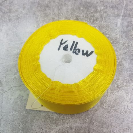 Stuha saténová Yellow 3,8cm