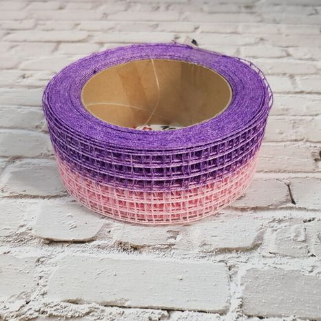 Stuha Sieťka pink-purple 4,5cm