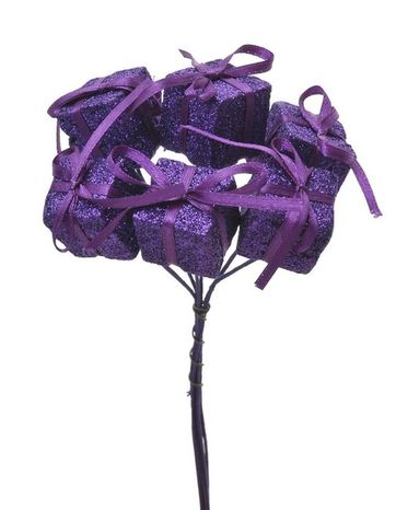 Trblietavé darčeky na paličke Mini dark purple 24ks