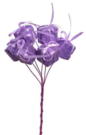 Trblietavé darčeky na paličke Mini light purple 24ks