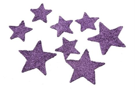 Trblietavé hviezdičky Purple 60ks